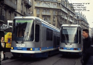 Ligne de tram ''B''  = en service