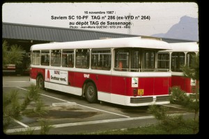SC 10-PF n° 286 au dépôt de Sassenage, en 1987
