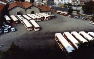 Vue générale du parking extérieur