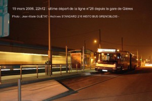 ligne 26 : dernier départ de Gare de Gières