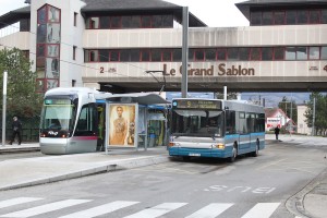 Et à l'autre extrémité, terminus Grand Sablon, en correspondance directe avec le tramway B (24/12/2011)  © Sylvain Blanchard
